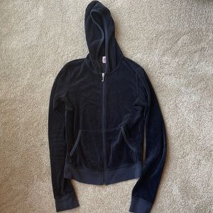 Juicy Couture Black Velour Track Jacket